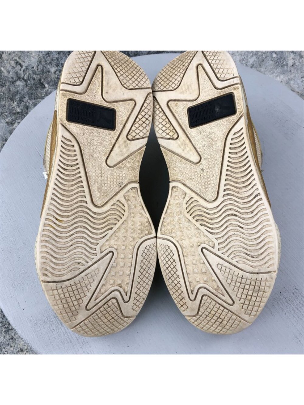 Puma Women's Size 9 RS-X Winter Glimmer Cream Gold Lace-Up Sneakers 372761-01 - Picture 9 of 12
